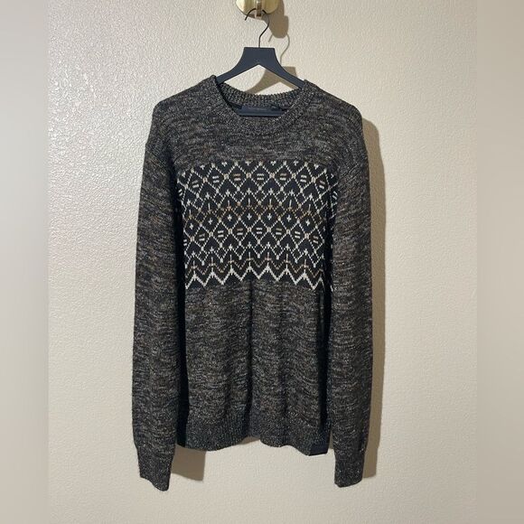Scotch & Soda Black and Cream Crewneck Sweater - Picture 1 of 7